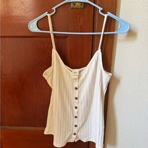 Women's White Button-Down Top